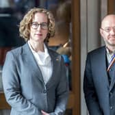 Green Party co-leaders Patrick Harvie and Lorna Slater have been removed from the Scottish Government (Picture: Lesley Martin/PA Wire)