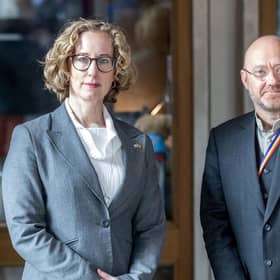 Green Party co-leaders Patrick Harvie and Lorna Slater have been removed from the Scottish Government (Picture: Lesley Martin/PA Wire)