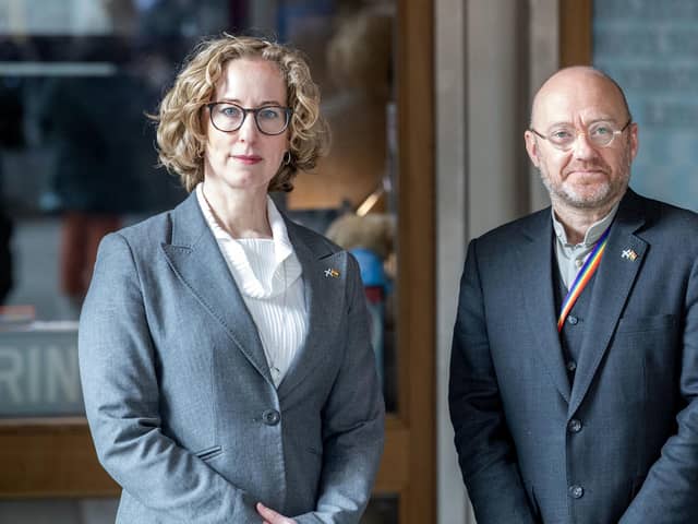 Green Party co-leaders Patrick Harvie and Lorna Slater have been removed from the Scottish Government (Picture: Lesley Martin/PA Wire)
