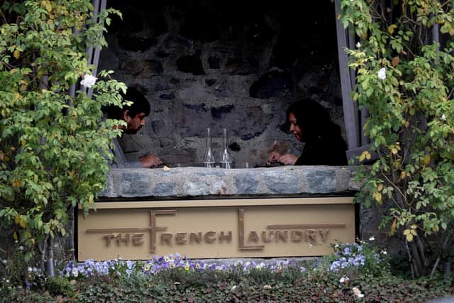 Customers dine at the Michelin-starred restaurant The French Laundry. Pic: Justin Sullivan/Getty Images