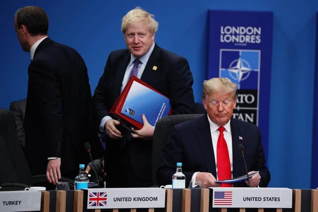 Boris Johnson and the then US President Donald Trump pictured at a Nato summit in Watford in 2019 (Picture: Dan Kitwood/Getty Images)