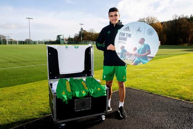 Mohamed Elyounoussi  promotes an Adidas For the Game campaign at Lennoxtown, on November 03, 2020, in Glasgow, Scotland. (Photo by Craig Foy / SNS Group)