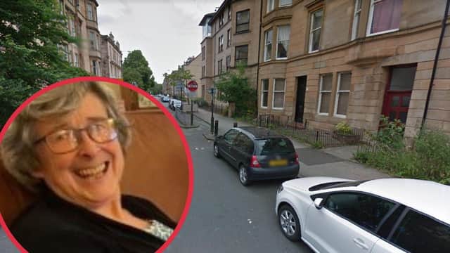 Esther Brown’s body was found at her home in West Princes Street in the Woodlands area of Glasgow at about 4pm on Tuesday (Photo: Police Scotland and Google Maps).