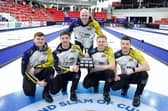 Bruce Mouat's triumphant rink celebrate landing the title.