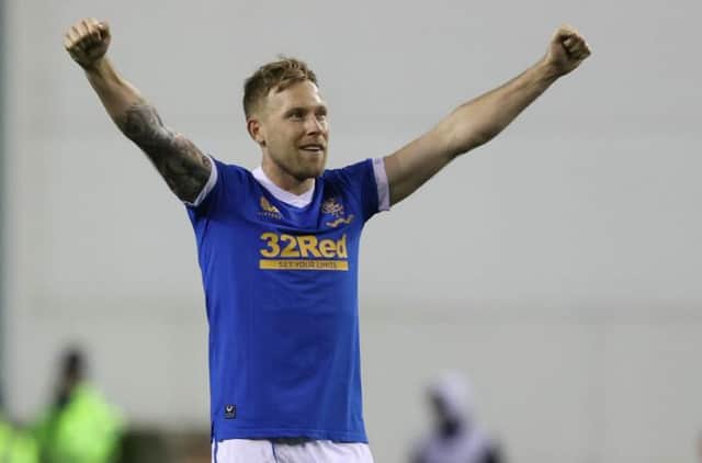 Rangers midfielder Scott Arfield is relishing the prospect of landing a glamour tie in Monday's Europa League knockout round play-off draw.  (Photo by Craig Williamson / SNS Group)
