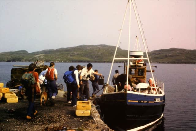 Picture of people boarding a boat in the Shetland Isles picture: Nick Dymond