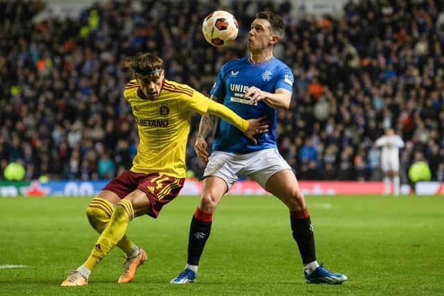 Rangers midfielder Ryan Jack in action during the 2-1 win over Sparta Prague in the Europa League. (Photo by Alan Harvey / SNS Group)