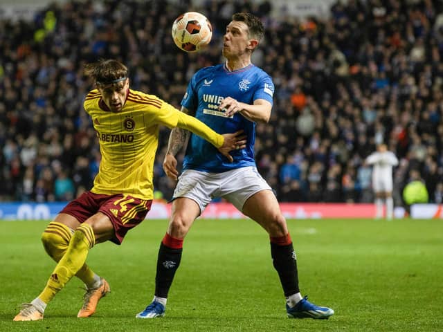 Rangers midfielder Ryan Jack in action during the 2-1 win over Sparta Prague in the Europa League. (Photo by Alan Harvey / SNS Group)