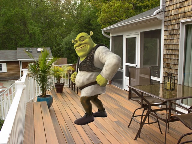 Deck the halls? No, no. SHREK the halls with boughs of Holly! Quick fact: did you know Shrek was not originally intended to have a Scottish accent in the movie? Now you do.