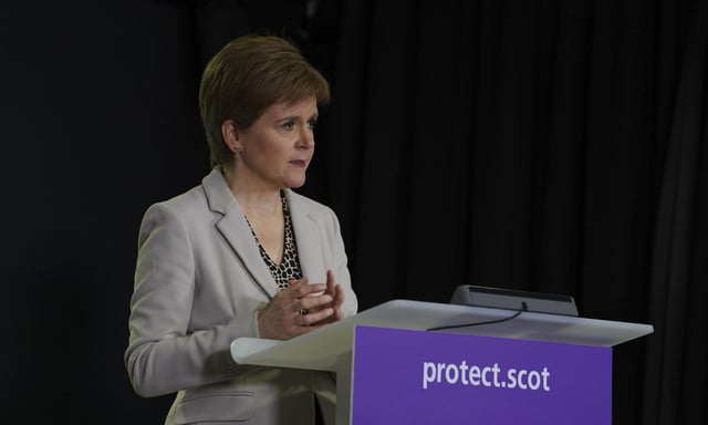 First Minister Nicola Sturgeon appears at a Covid briefing. Picture: Flickr/Scottish Government