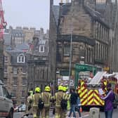 Fire crews have been working tirelessly to extinguish the blaze at George IV Bridge.
