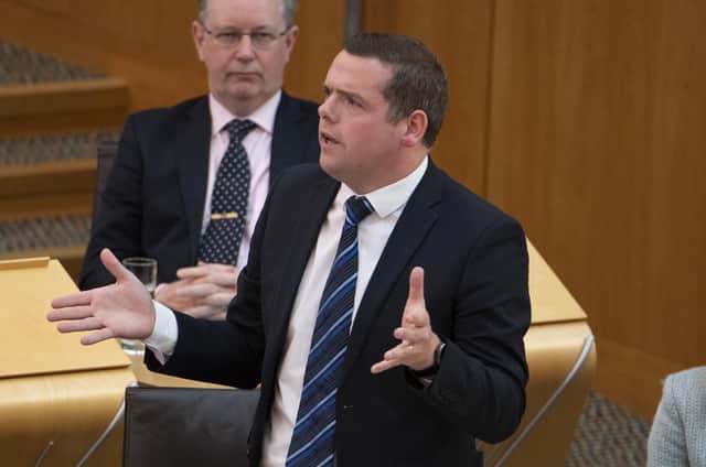 Scottish Conservative leader Douglas Ross responds to First Minister Nicola Sturgeon's statement on the Programme for Government in the Scottish Parliament at Holyrood,