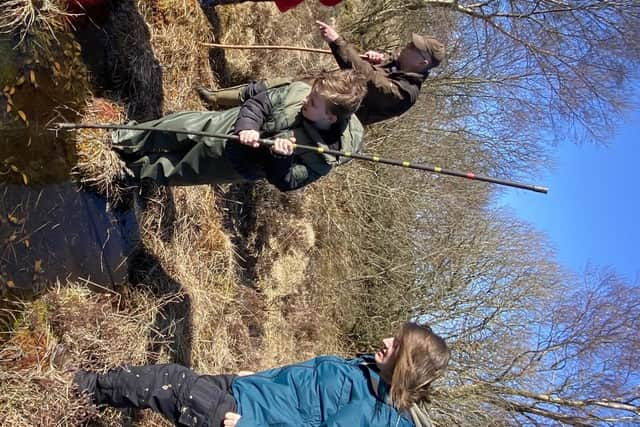 ​Pupils delve into the bog to find out what’s down there. Pictures courtesy RSPB