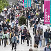 Shoppers hit the streets in Glasgow. Picture: Jane Barlow