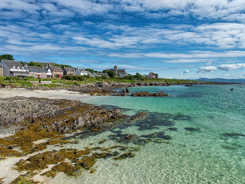Situated off the southwest coast of the Isle of Mull, Iona is an island paradise with its white sand beaches and turquoise waters. The Isle has been home to a community since 563 when Saint Columba is rumoured to have founded the island’s monastery and is regarded by many as the symbolic centre of Scottish Christianity. Its gorgeous abbey is regarded as the best preserved Middle Age ecclesiastical building in the west of Scotland and contains unique features including one of the best preserved 9th Century crosses in Great Britain.