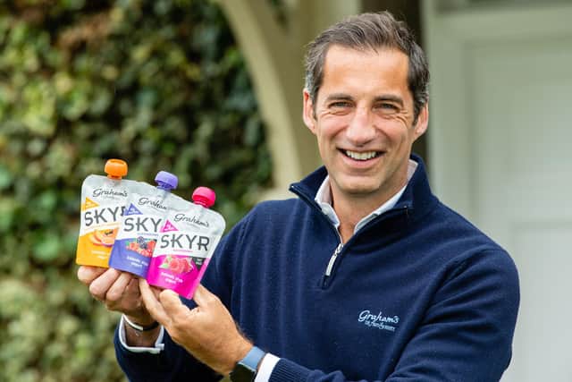 Robert Graham said the new pouch format for Skyr is in response to customer demand. Picture: Ian Georgeson.