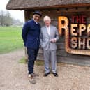 The King, then Prince of Wales and Jay Blades who will appear in a special episode of The Repair Shop as part of the BBC's centenary celebrations. Issue date: Tuesday October 11, 2022.