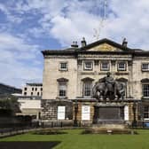 The statue of John Hope stands outside the historic headquarters of RBS in Edinburgh's New Town. Picture: Lisa Ferguson