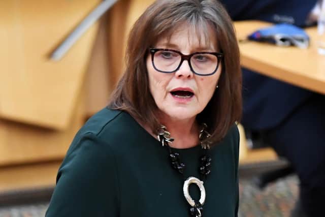 Health Secretary Jeane Freeman in the Scottish Parliament in Edinburgh after First Minister Nicola Sturgeon updated MSPs on any changes to the Covid-19 restrictions in Scotland. Picture date: Tuesday February 2, 2021.