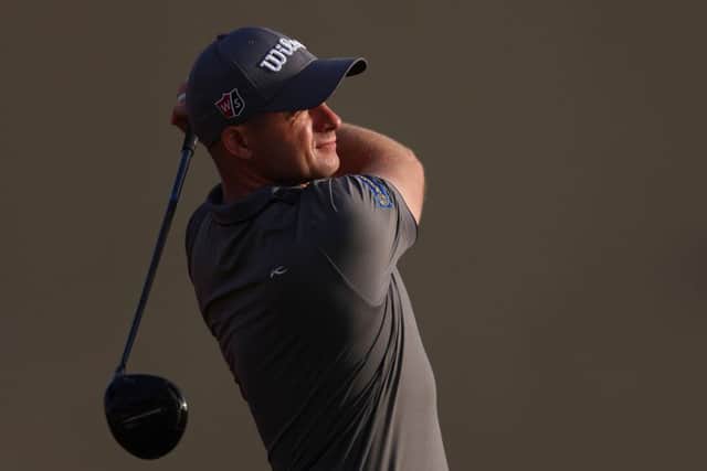 David Law didn't feel much was happening in his opening round in the Ras Al Khaimah Championship until he holed out for an eagle at the second - his 11th - at Al Hamra Golf Club in the United Arab Emirates. Picture: Warren Little/Getty Images.