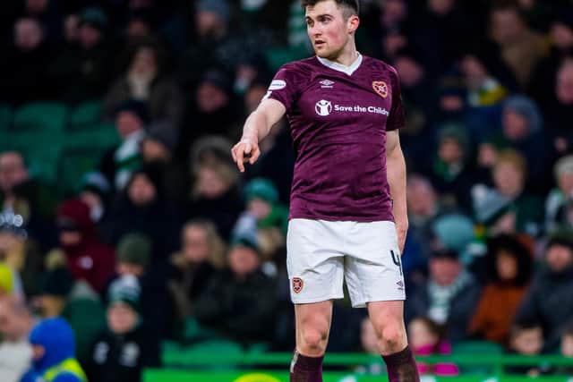 Hearts ace John Souttar has suffered Achilles relapse. Picture: SNS