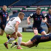 Edinburgh's Cameron Hutchison made a try-scoring debut off the bench in the narrow defeat by Ulster. Picture: Bruce White/SNS