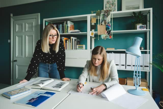 From left: Sarah Jane Storrie and Marianne Partyka have launched Studio SJM Architects. Picture: Mack Photo.