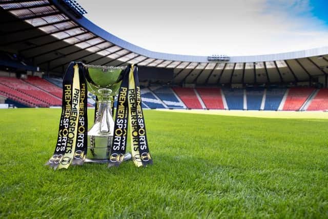 The Premier Sports Cup trophy (Photo by Alan Harvey / SNS Group)