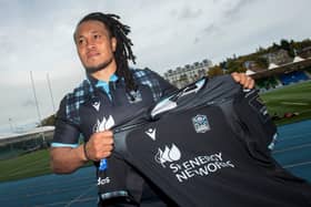Samoan flanker TJ Ioane will make his Glasgow Warriors debut against Ospreys on Saturday. Picture: Bill Murray/SNS