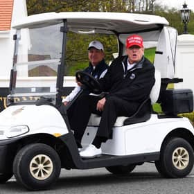 Donald Trump during his visit to Turnberry Golf Courses in May 2023 (Picture: Andy Buchanan/AFP via Getty Images)