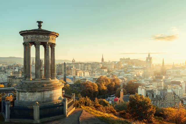 The Edinburgh city skyline from Calton Hill.
