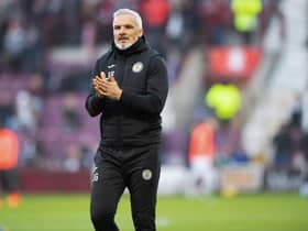 St Mirren manager Jim Goodwin before Saturday's cinch Premiership match between Heart of Midlothian and St Mirren at Tyncastle. (Photo by Ross Parker / SNS Group)