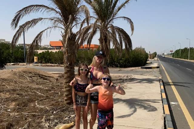 Emma Millington and her family are eager to get back to their home in Penicuik after spending weeks out in Egypt during lockdown