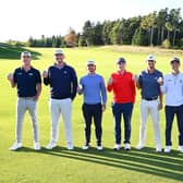 Nairn's Sandy Scott, fourth from the left, celebrates with his fellow 2025 Korn Ferry Tour card winners after the end of the PGA Tour Americas. Picture: PGA Tour Americas