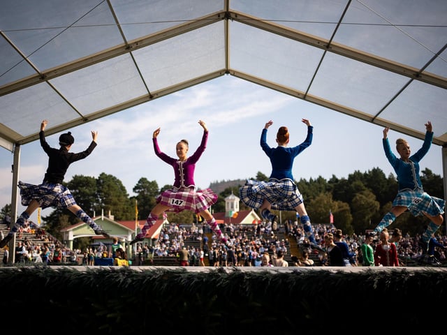 Highland dancers during the Braemar Gathering