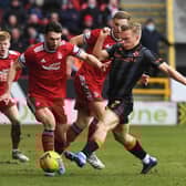 Aberdeen and Dundee United drew 1-1 at Pittodrie.  (Photo by Craig Foy / SNS Group)
