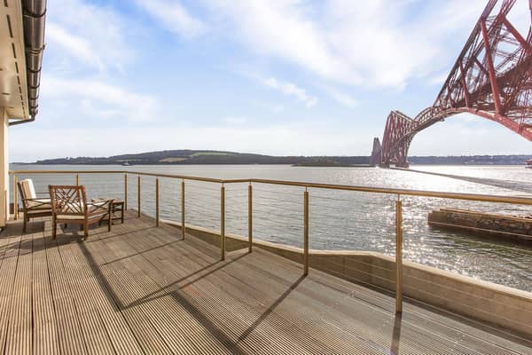 The view includes the Forth Bridge