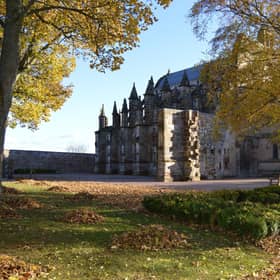 Autumn is a glorious time to visit this mediaeval chapel, which was the inspiration for Da Vinci Code