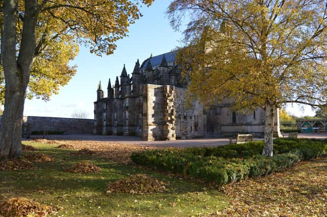 Autumn is a glorious time to visit this mediaeval chapel, which was the inspiration for Da Vinci Code