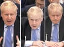 Boris Johnson being grilled by the committee