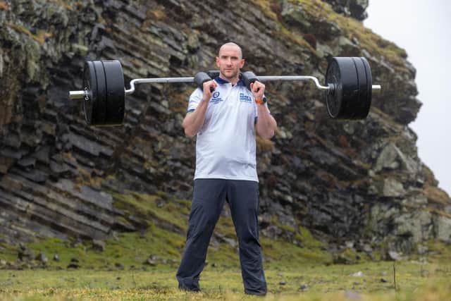 David Dooher will carry the 100kg barbell up Ben Nevis
