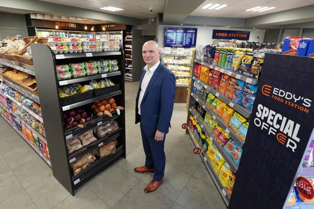 Stephen Thompson has opened the first Eddy’s Food Station in Alloa. Picture: Stewart Attwood