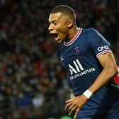 Kylian Mbappe scored for PSG in the 4-2 win over Brest on Friday - now his club have accused Real Madrid of an 'illegal' approach for the player. (Photo by LOIC VENANCE/AFP via Getty Images)