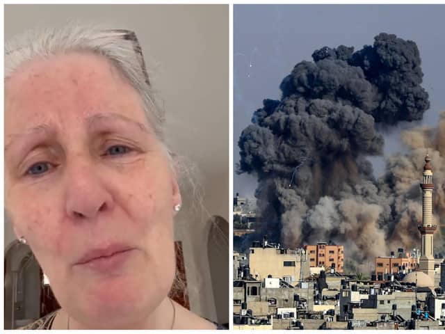 Elizabeth El-Nakla shared the video as the evacuation of Gaza civilians was ordered