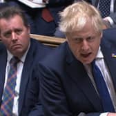 Prime Minister Boris Johnson speaks during Prime Minister's Questions in the House of Commons, London. Picture date: Wednesday April 20, 2022.