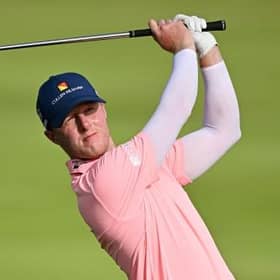 Craig Howie was happy with his start in the Magical Kenya Open Presented by Absa even though he was almost running to get finished as darkness descended in Nairobi. Picture: Stuart Franklin/Getty Images.