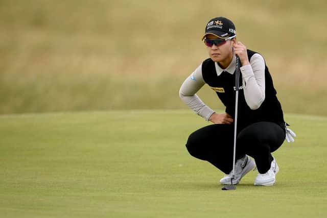 In Gee Chun lines up a putt on the fifth hole at Muirfield. Picture: Octavio Passos/Getty Images.