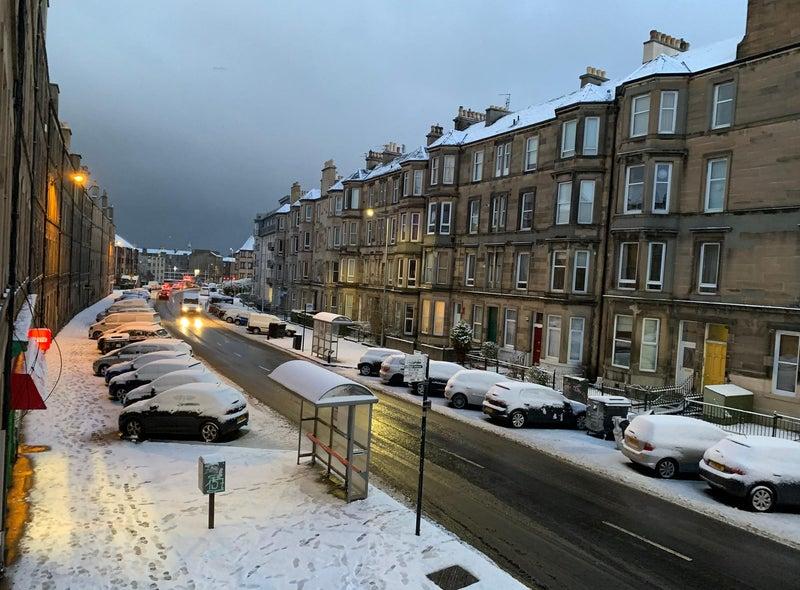 This picture of Easter Road, Edinburgh, was taken just as the sun was beginning to rise across the Capital of Scotland.