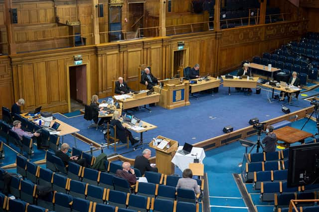 The Assembly is meeting mainly online with very few present in the hall