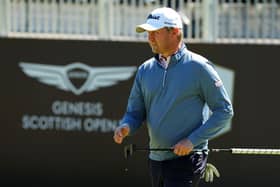 Justin Harding during the first round of the Genesis Scottish Open at The Renaissance Club in East Lothian. Kevin C. Cox/Getty Images.